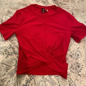 Divided Ribbed Shirt Red Size XS